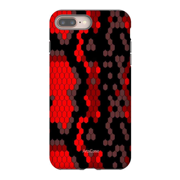 iPhone 7 plus StrongFit Wild Red Snake by ArtsCase