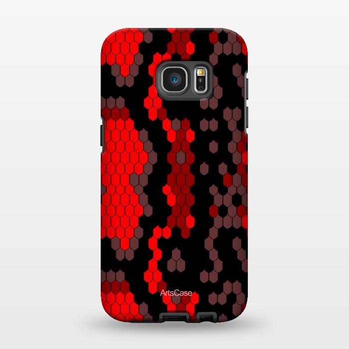 Galaxy S7 EDGE StrongFit Wild Red Snake by ArtsCase