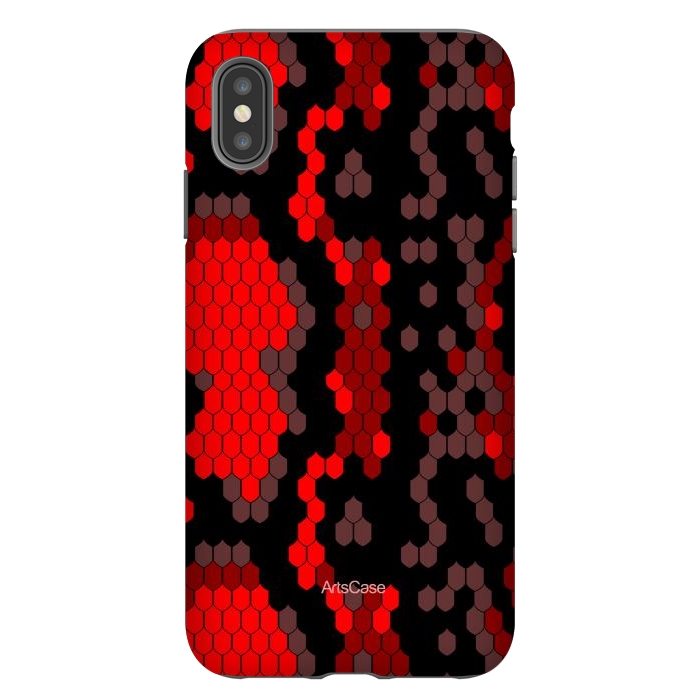 iPhone Xs Max StrongFit Wild Red Snake by ArtsCase