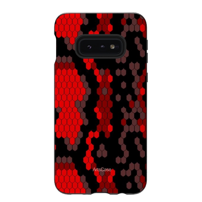 Galaxy S10e StrongFit Wild Red Snake by ArtsCase