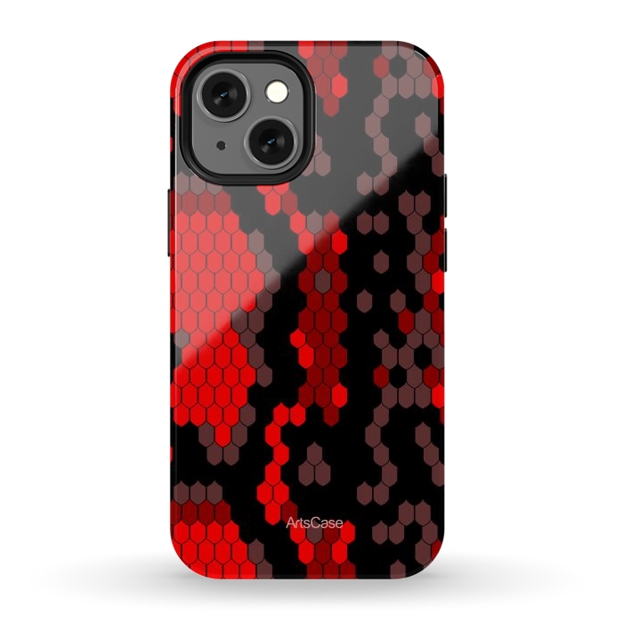 iPhone 12 mini StrongFit Wild Red Snake by ArtsCase