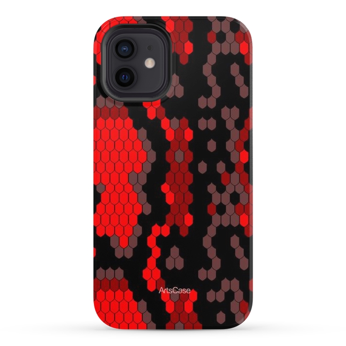 iPhone 12 StrongFit Wild Red Snake by ArtsCase