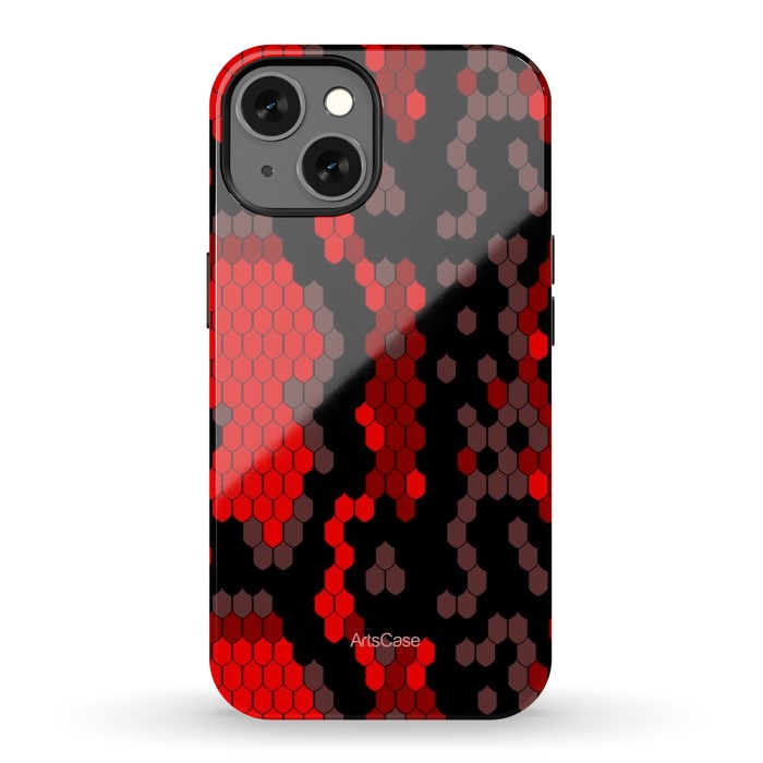 iPhone 13 StrongFit Wild Red Snake by ArtsCase