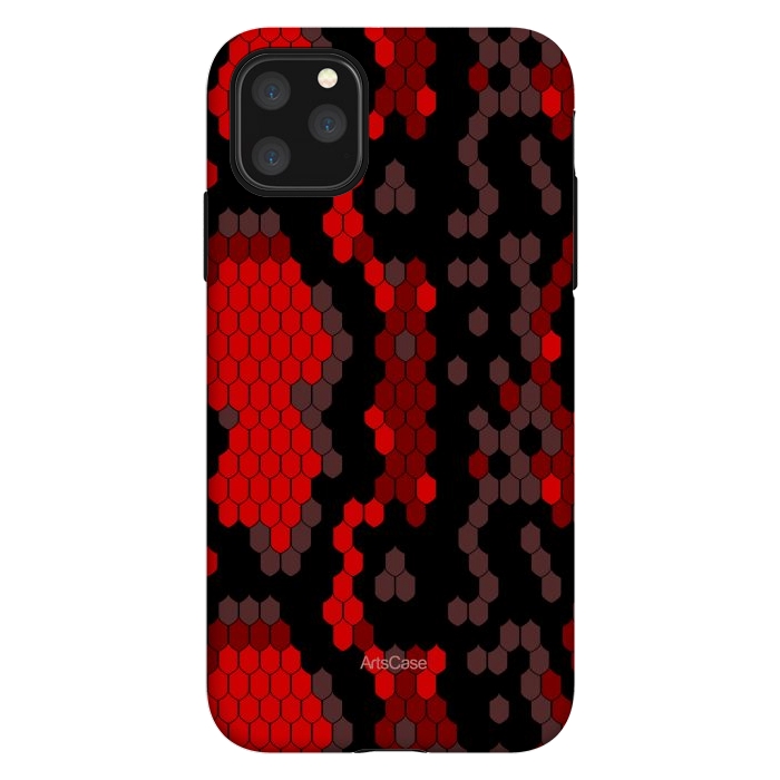 iPhone 11 Pro Max StrongFit Wild Red Snake by ArtsCase