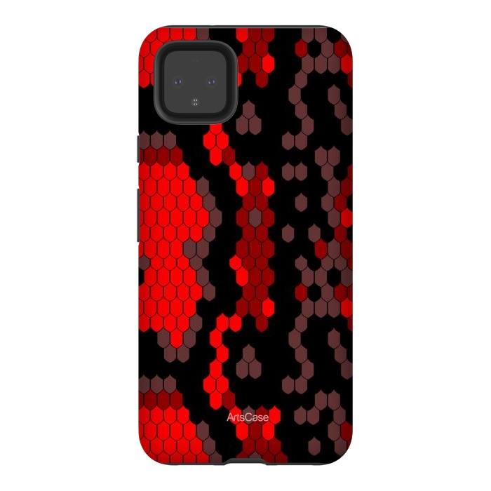 Pixel 4XL StrongFit Wild Red Snake by ArtsCase