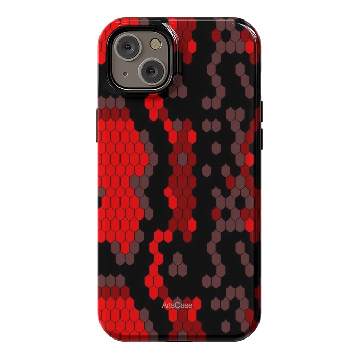 iPhone 14 Plus StrongFit Wild Red Snake by ArtsCase