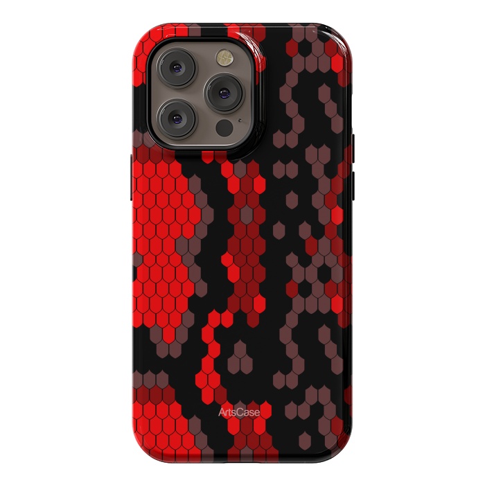 iPhone 14 Pro max StrongFit Wild Red Snake by ArtsCase