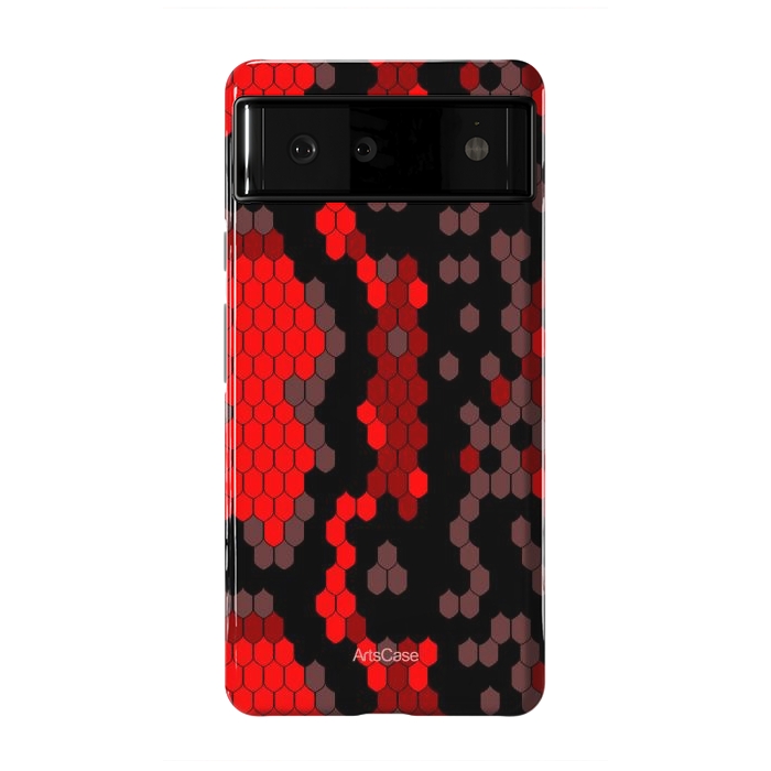 Pixel 6 StrongFit Wild Red Snake by ArtsCase