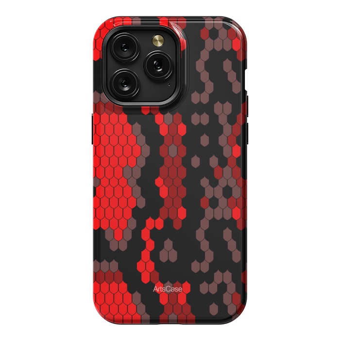 iPhone 15 Pro Max StrongFit Wild Red Snake by ArtsCase