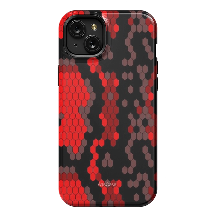 iPhone 15 Plus StrongFit Wild Red Snake by ArtsCase