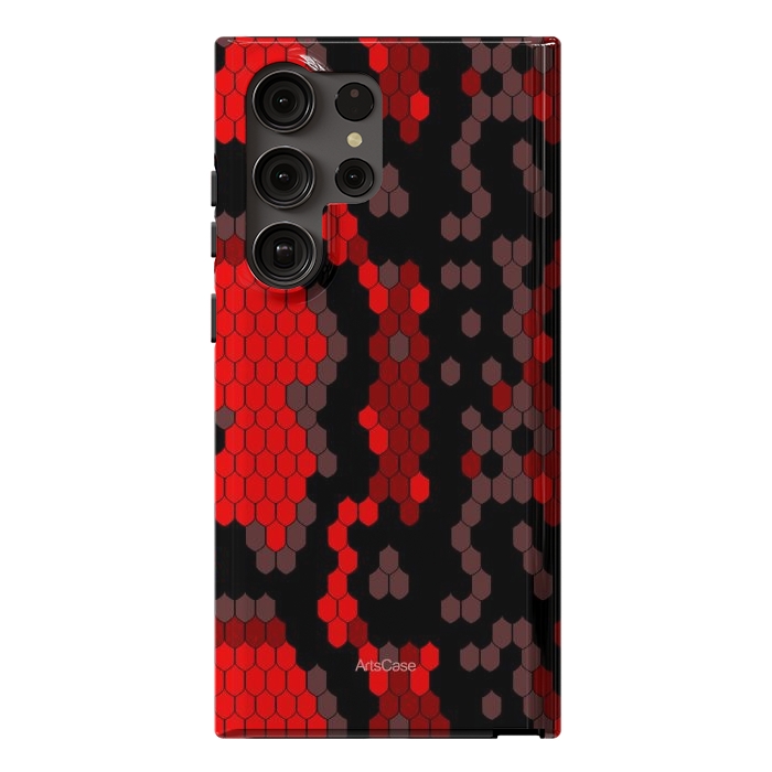 Galaxy S23 Ultra StrongFit Wild Red Snake by ArtsCase