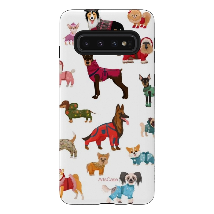 Galaxy S10 StrongFit Fashion Dogs by ArtsCase