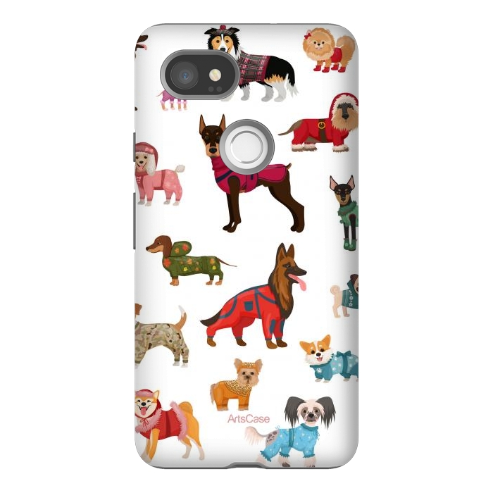 Pixel 2XL StrongFit Fashion Dogs by ArtsCase