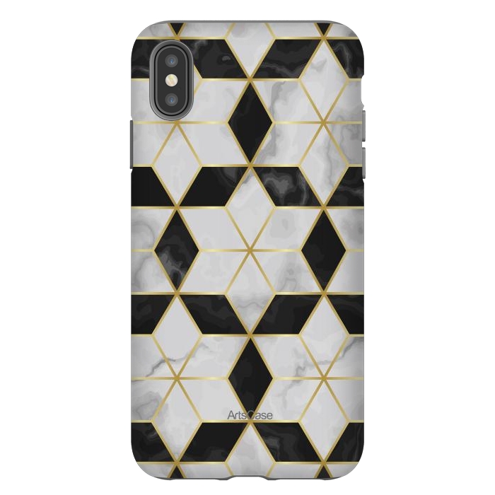 iPhone Xs Max StrongFit Luxury Geometry by ArtsCase