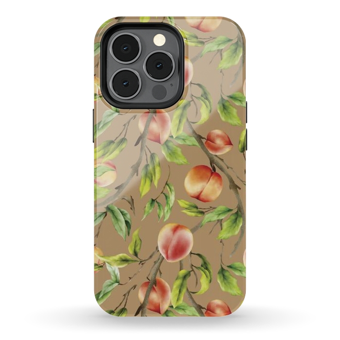 iPhone 13 pro StrongFit Peaches on the tree by Bledi