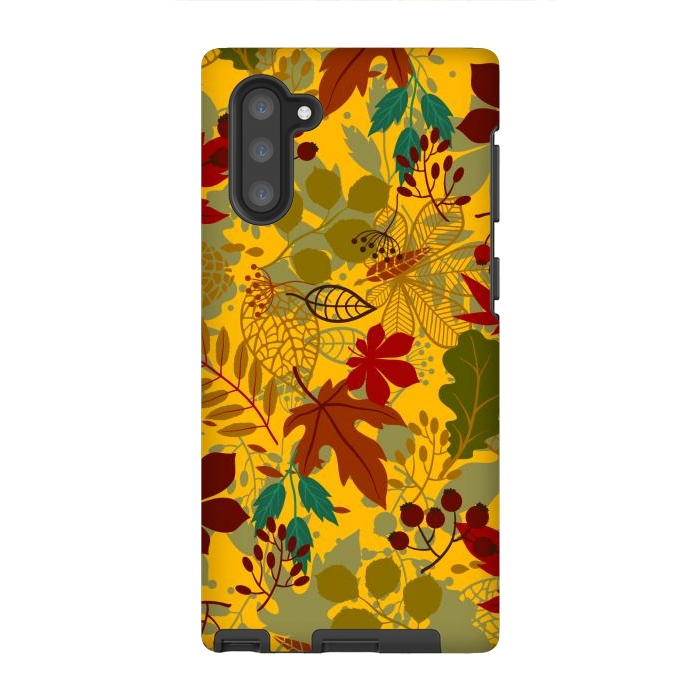 Galaxy Note 10 StrongFit Leaves In Earth Tones Fall by ArtsCase