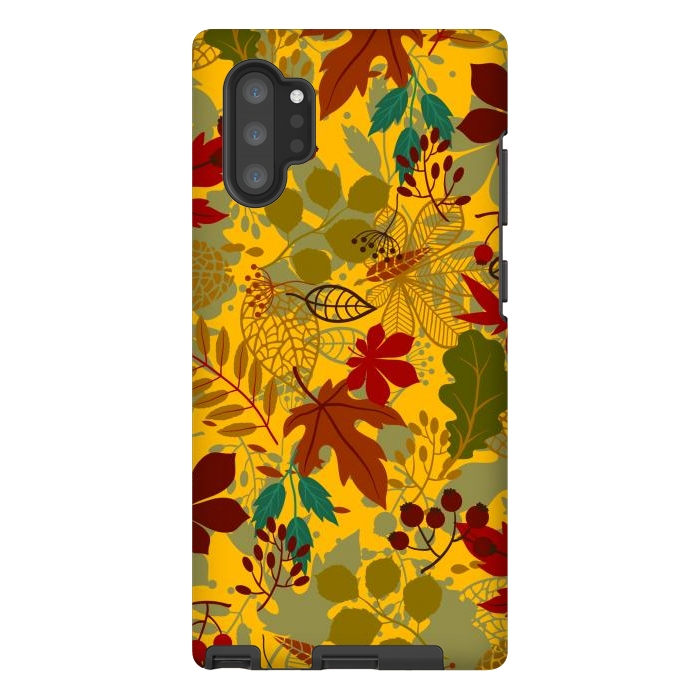 Galaxy Note 10 plus StrongFit Leaves In Earth Tones Fall by ArtsCase
