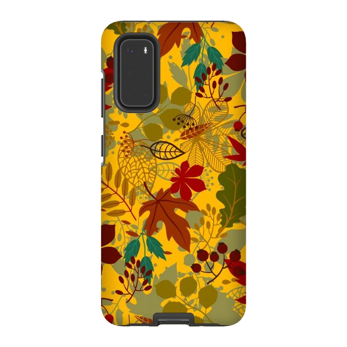 Galaxy S20 StrongFit Leaves In Earth Tones Fall by ArtsCase
