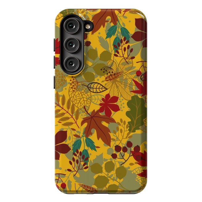 Galaxy S23 Plus StrongFit Leaves In Earth Tones Fall by ArtsCase