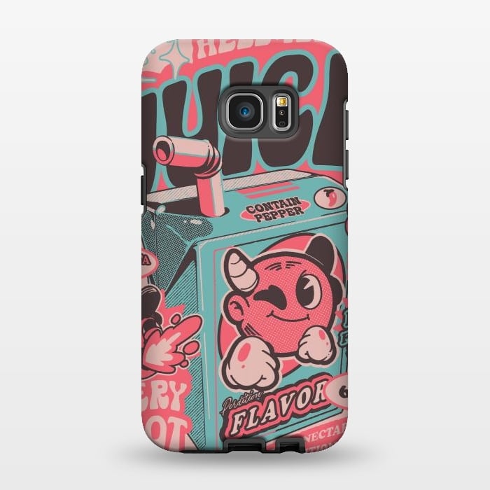 Galaxy S7 EDGE StrongFit Pink - Hell Yeah Juice  by Ilustrata