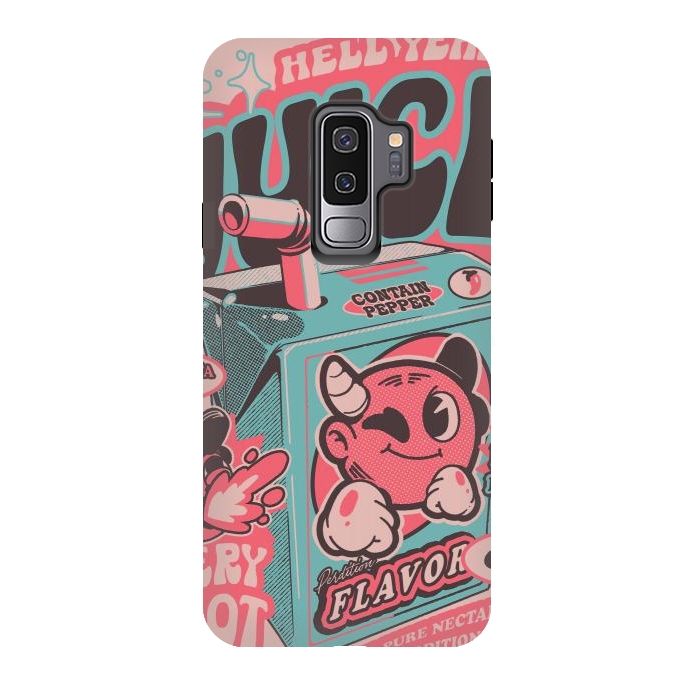 Galaxy S9 plus StrongFit Pink - Hell Yeah Juice  by Ilustrata