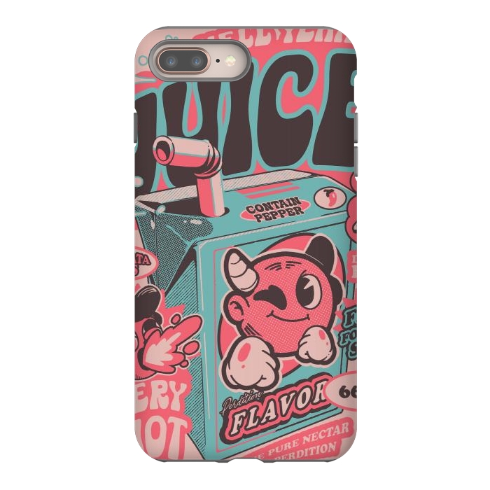 iPhone 8 plus StrongFit Pink - Hell Yeah Juice  by Ilustrata