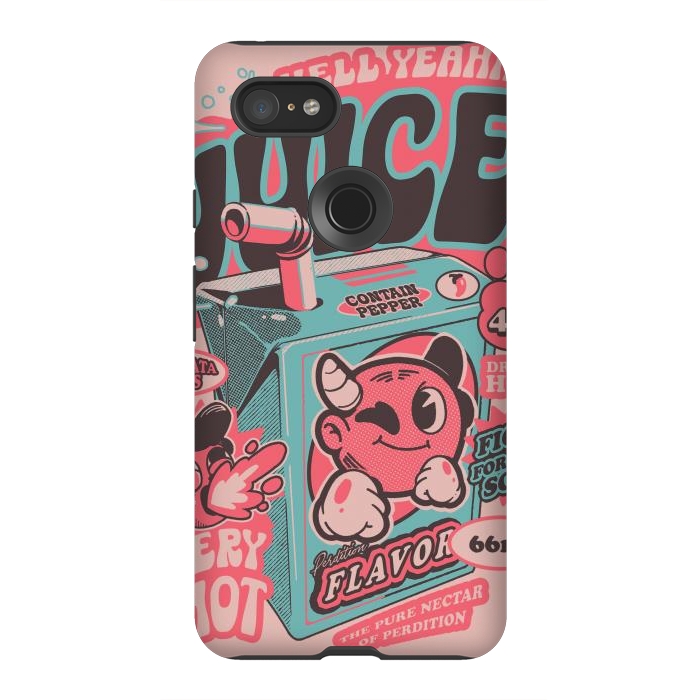 Pixel 3XL StrongFit Pink - Hell Yeah Juice  by Ilustrata