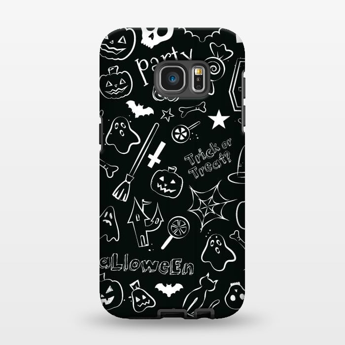 Galaxy S7 EDGE StrongFit Halloween Pattern by Bledi