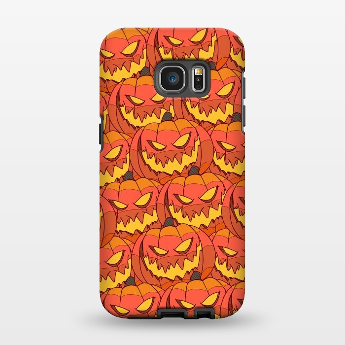 Galaxy S7 EDGE StrongFit Halloween pumpkin carvings by Steve Wade (Swade)