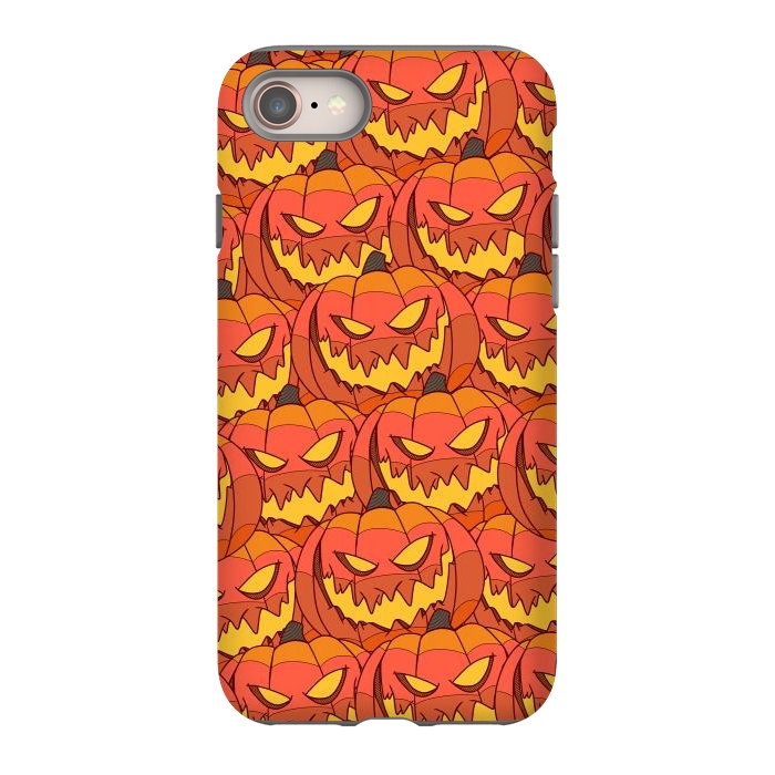 iPhone 8 StrongFit Halloween pumpkin carvings by Steve Wade (Swade)