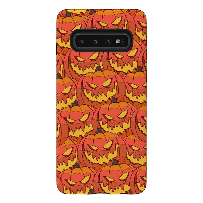 Galaxy S10 StrongFit Halloween pumpkin carvings by Steve Wade (Swade)