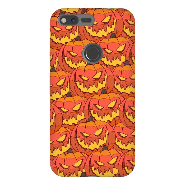 Pixel XL StrongFit Halloween pumpkin carvings by Steve Wade (Swade)