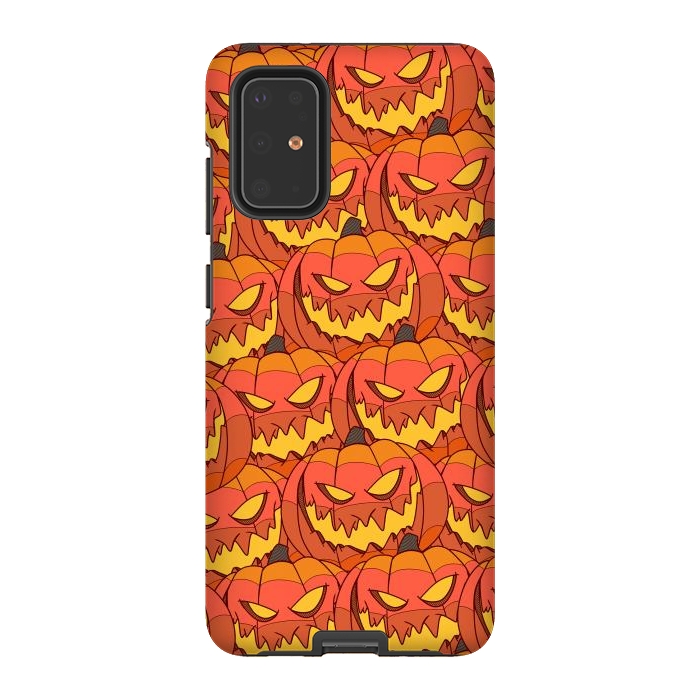 Galaxy S20 Plus StrongFit Halloween pumpkin carvings by Steve Wade (Swade)