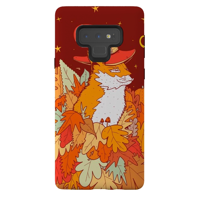 Galaxy Note 9 StrongFit The wizard fox by Steve Wade (Swade)