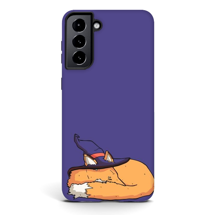 Galaxy S21 plus StrongFit The sleeping wizard's fox by Steve Wade (Swade)