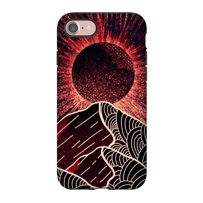 iPhone 7 StrongFit The red sun burst by Steve Wade (Swade)