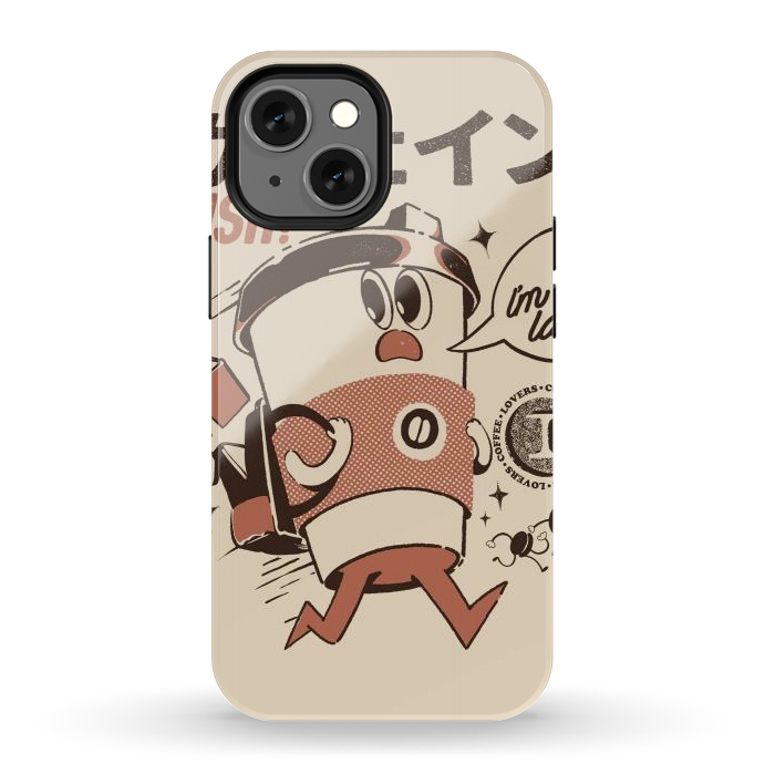 iPhone 12 mini StrongFit I'm so Latte! - Cream by Ilustrata