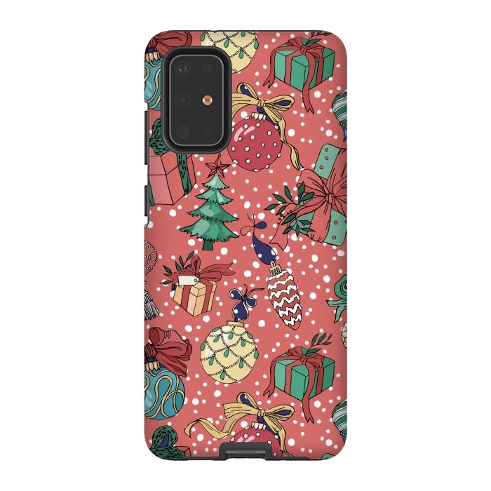 Galaxy S20 Plus StrongFit Snow Falls And Presents At Christmas by ArtsCase