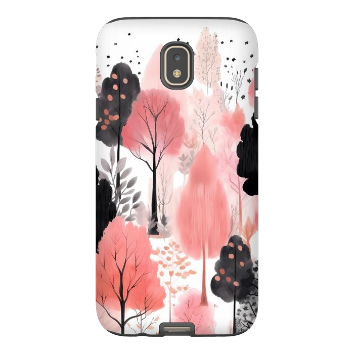 Galaxy J7 StrongFit Watercolor pink trees by haroulita