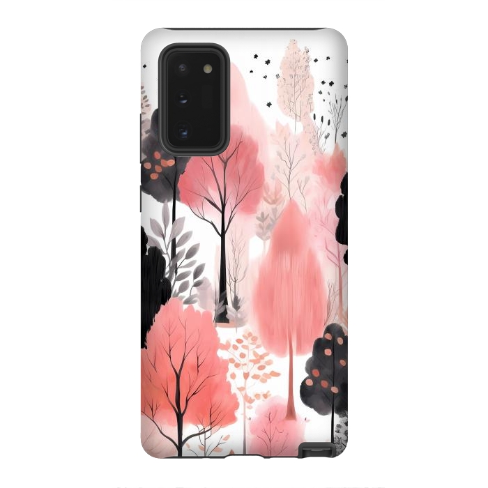 Galaxy Note 20 StrongFit Watercolor pink trees by haroulita