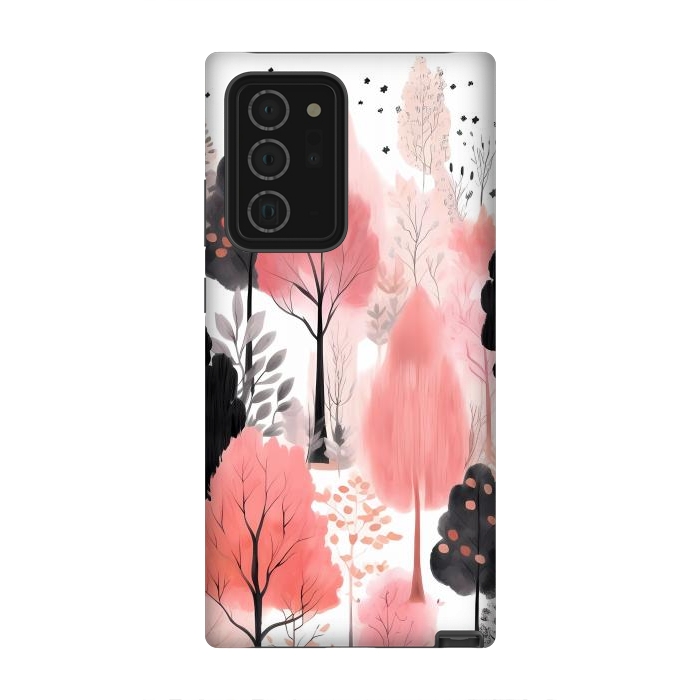 Galaxy Note 20 Ultra StrongFit Watercolor pink trees by haroulita