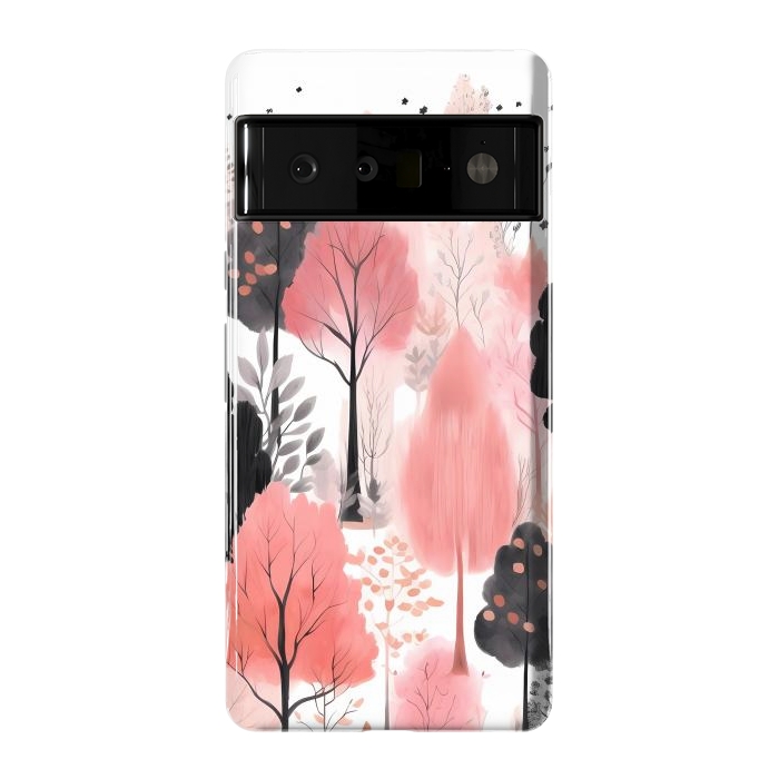 Pixel 6 Pro StrongFit Watercolor pink trees by haroulita
