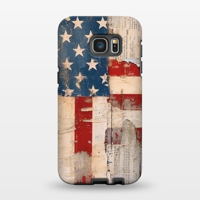 Galaxy S7 EDGE StrongFit Vintage American flag by haroulita