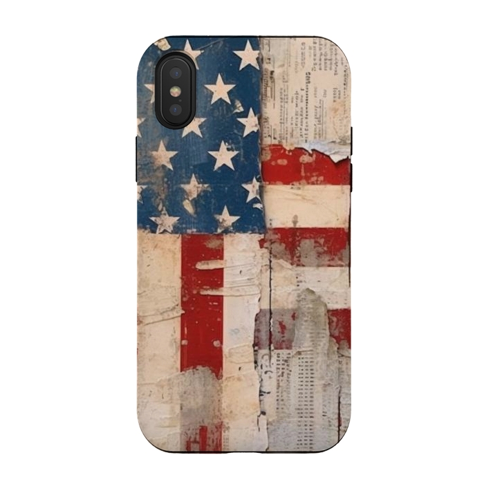 iPhone Xs / X StrongFit Vintage American flag by haroulita