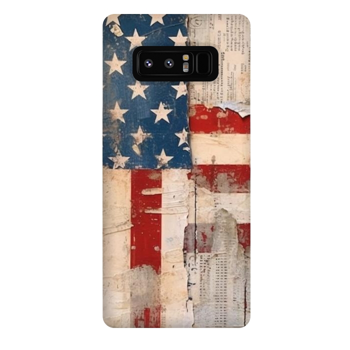 Galaxy Note 8 StrongFit Vintage American flag by haroulita