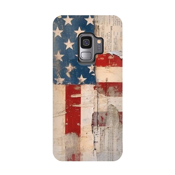 Galaxy S9 StrongFit Vintage American flag by haroulita