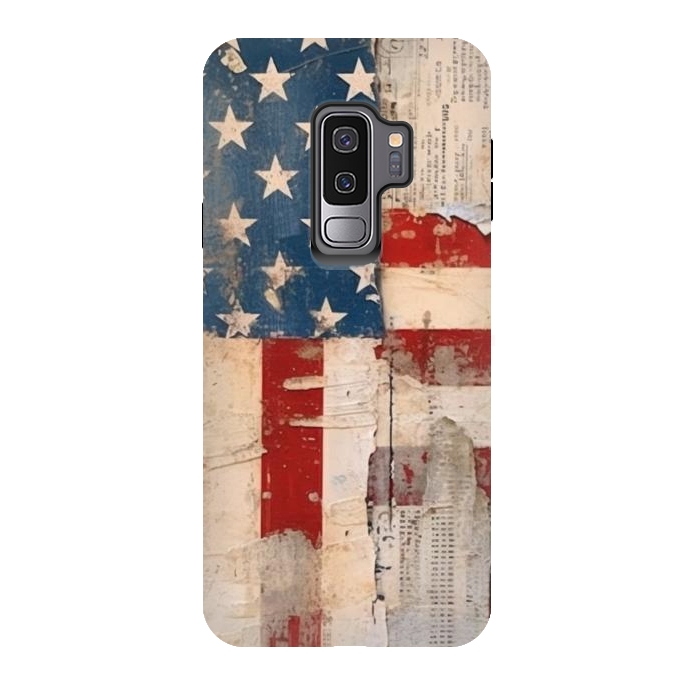 Galaxy S9 plus StrongFit Vintage American flag by haroulita