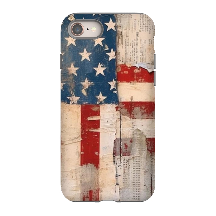 iPhone 8 StrongFit Vintage American flag by haroulita