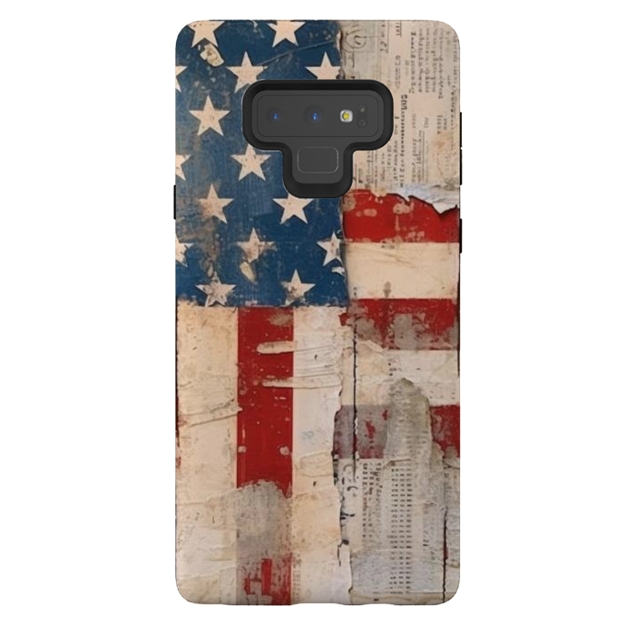 Galaxy Note 9 StrongFit Vintage American flag by haroulita