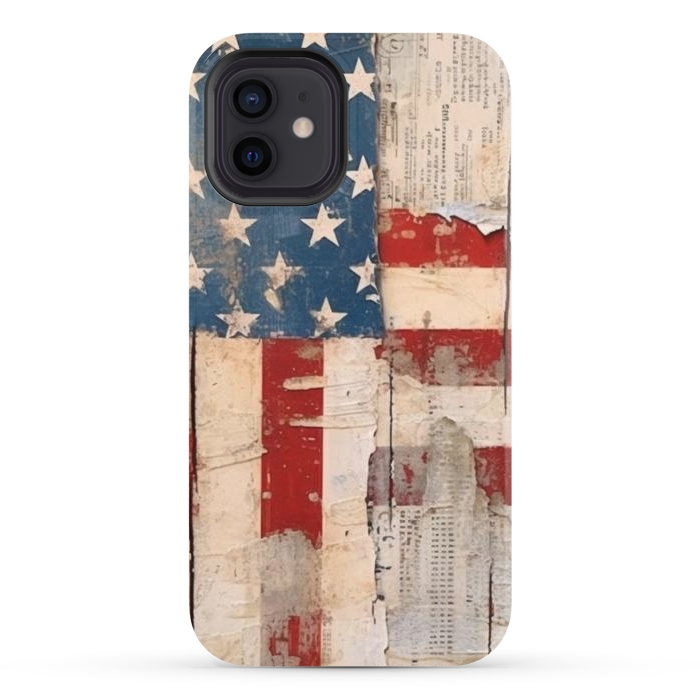 iPhone 12 StrongFit Vintage American flag by haroulita